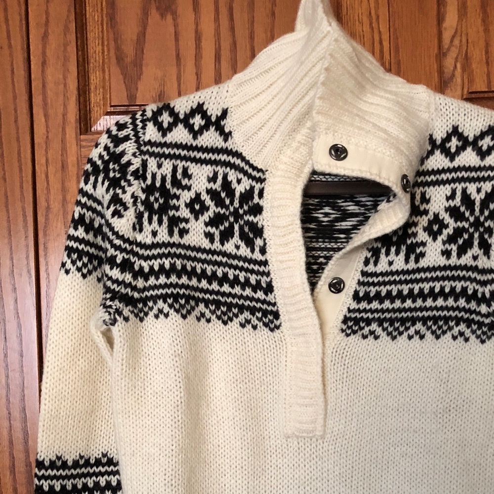 Jcrew snowflake ski sweater.